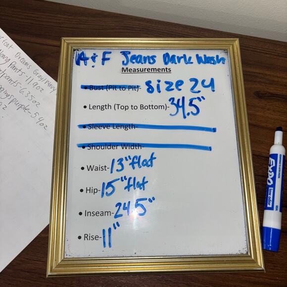 Abercrombie & Fitch The ‘90s Relaxed High Rise Jeans - Dark Wash - Size 24 - Picture 15 of 15